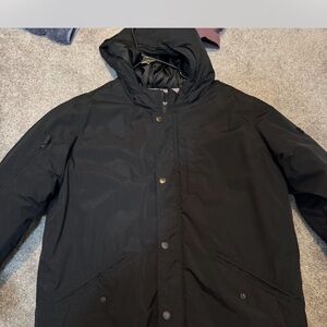 Ben Sherman Black Hooded Raincoat